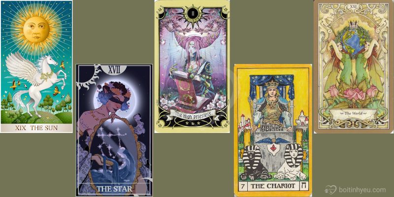 Một số lá bài đối lập với The Moon trong Tarot