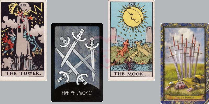 Một số lá bài đối lập với The Sun trong Tarot
